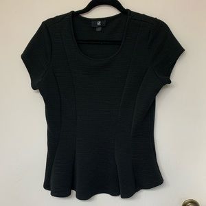 Black peplum top